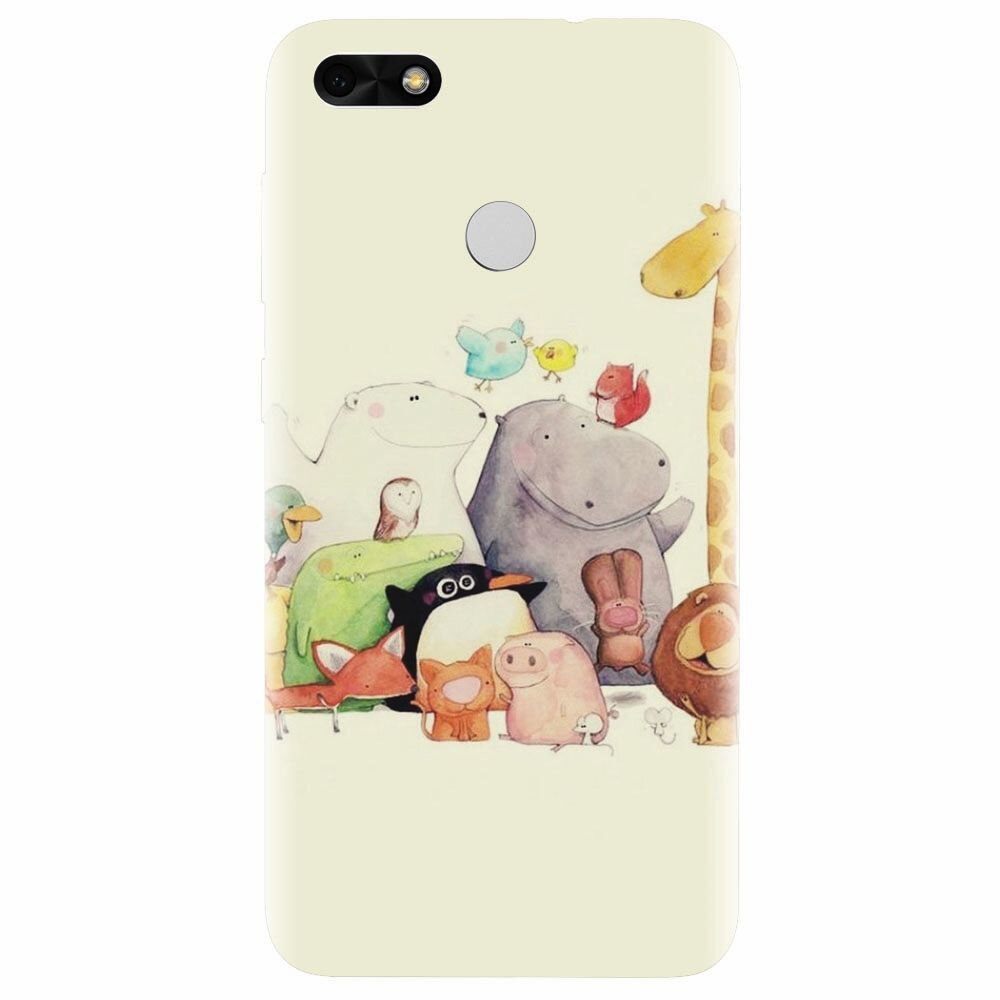 Husa silicon pentru Huawei P9 Lite mini, Cute Cartoon Animals
