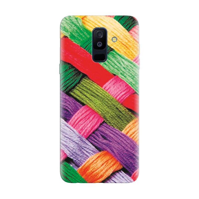 Husa silicon pentru Samsung Galaxy J8 Plus 2018, Colorful Woolen Art