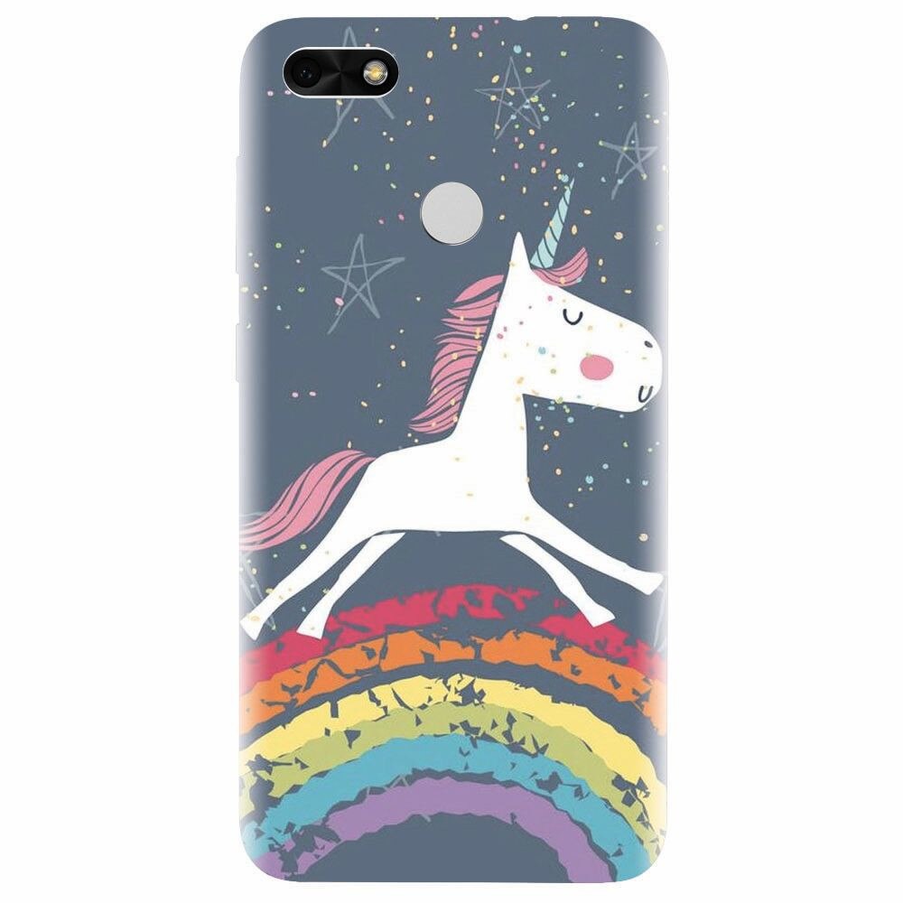 Husa silicon pentru Huawei P9 Lite, Unicorn Rainbow