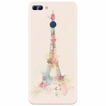 Husa silicon pentru Huawei Y9 2018, Eiffel Tower 001 Husa silicon pentru Huawei Y9 2018, Eiffel Tower 001