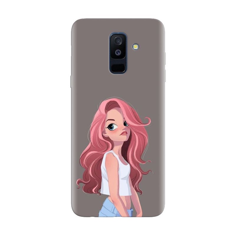Husa silicon pentru Samsung Galaxy J8 Plus 2018, Cute Girl
