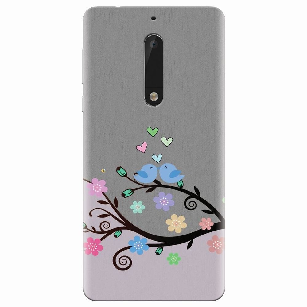 Husa silicon pentru Nokia 5, Bird Love
