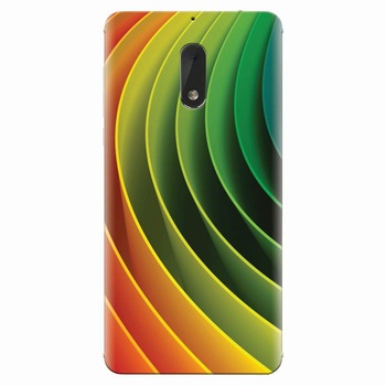 Husa silicon pentru Nokia 6, 3D Multicolor Abstract Lines Husa silicon pentru Nokia 6, 3D Multicolor Abstract Lines