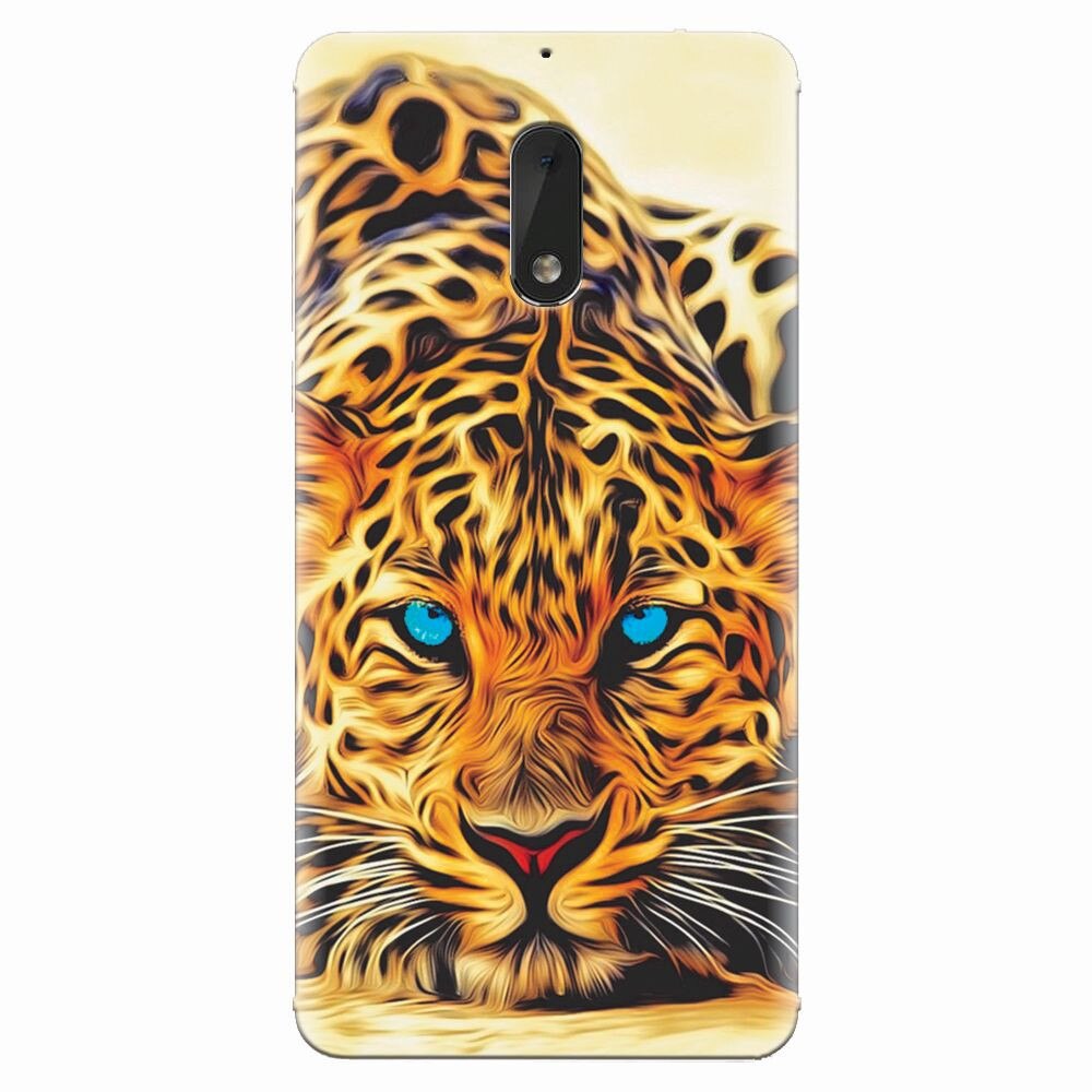 Husa silicon pentru Nokia 6, Animal Tiger