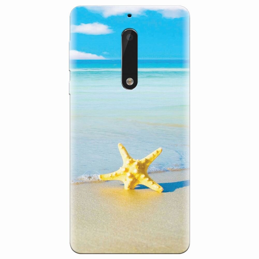 Husa silicon pentru Nokia 5, Starfish Beach