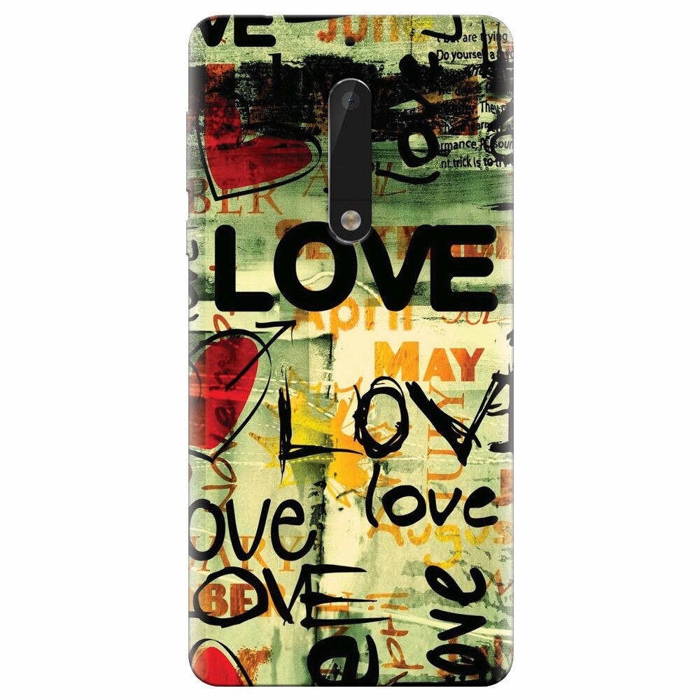 Husa silicon pentru Nokia 5, Love Artwork