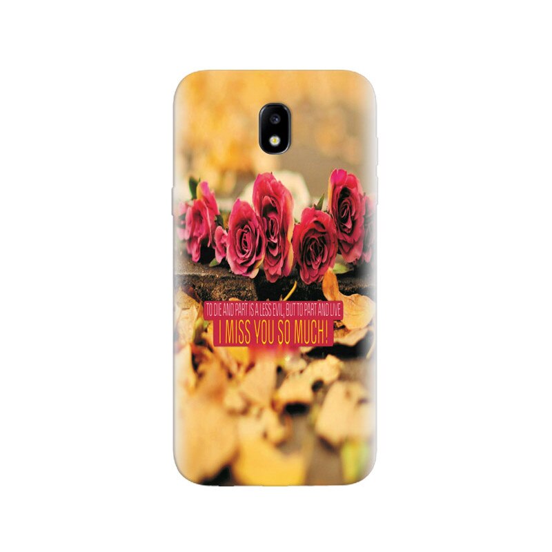 Husa Samsung j3 2017 I Miss You So Much With Red Flowers