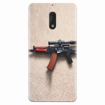 Husa silicon pentru Nokia 6, AK Kalashnikov Gun Of Military Husa silicon pentru Nokia 6, AK Kalashnikov Gun Of Military