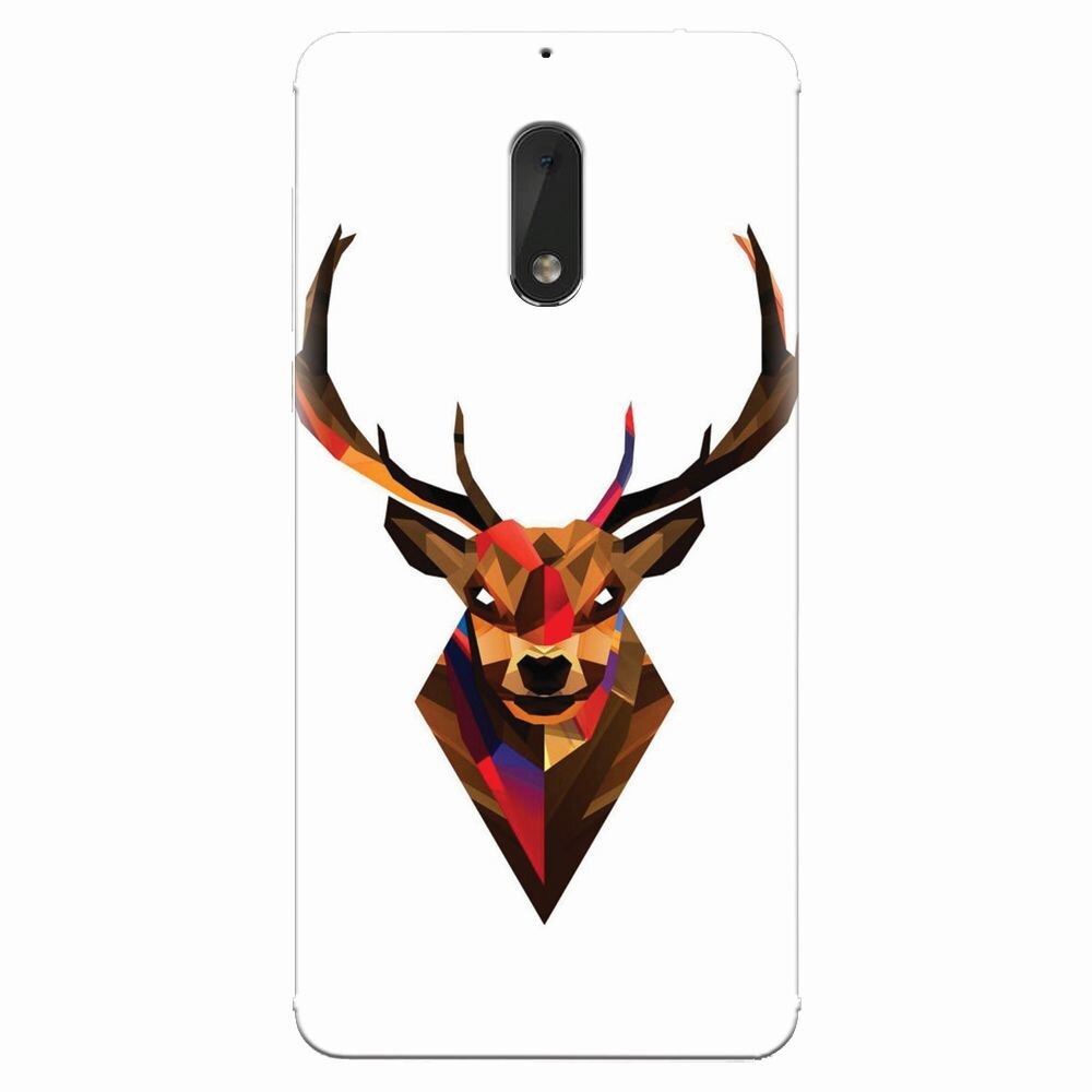 Husa silicon pentru Nokia 6, Geometric Tibetan Antelope