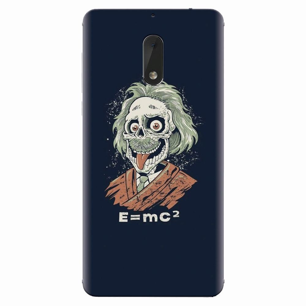 Husa silicon pentru Nokia 6, Albert Einstein Caricature