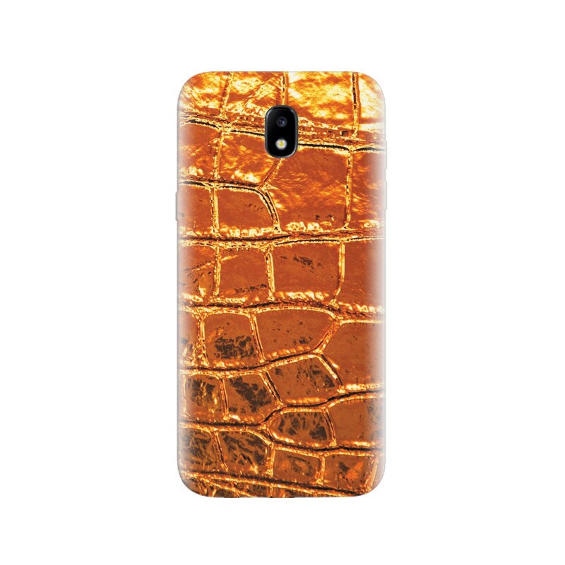 Husa Samsung J5 2017 Golden Crocodile Leather