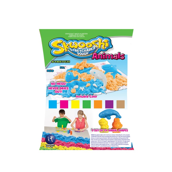 Set Nisip kinetic + Accesorii, Skwooshi, Multicolor