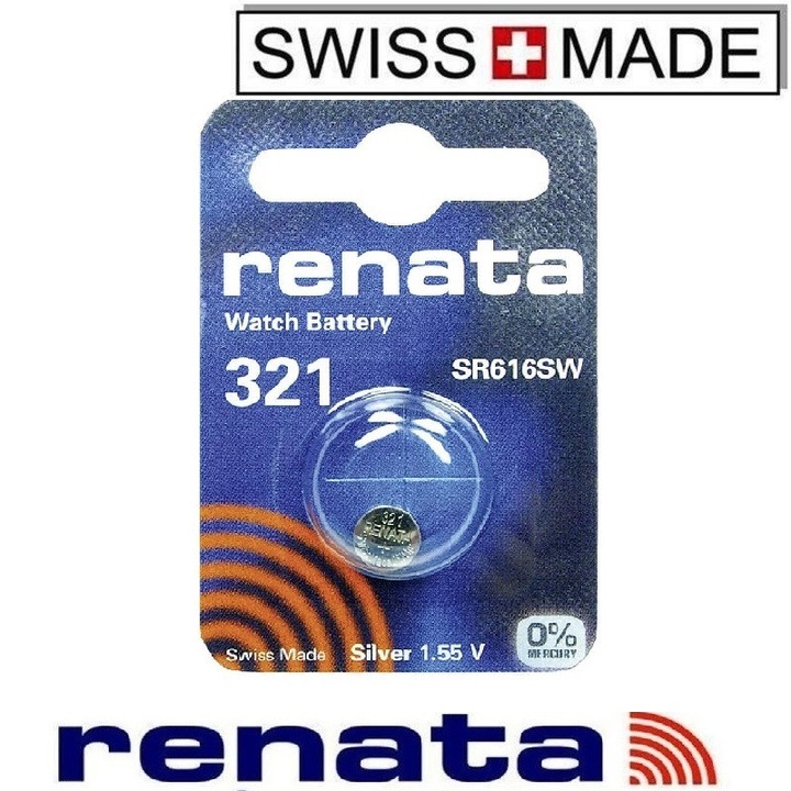 Батерия от сребърен оксид Renata 321 SR616SW, 1.55V 14.5mAh