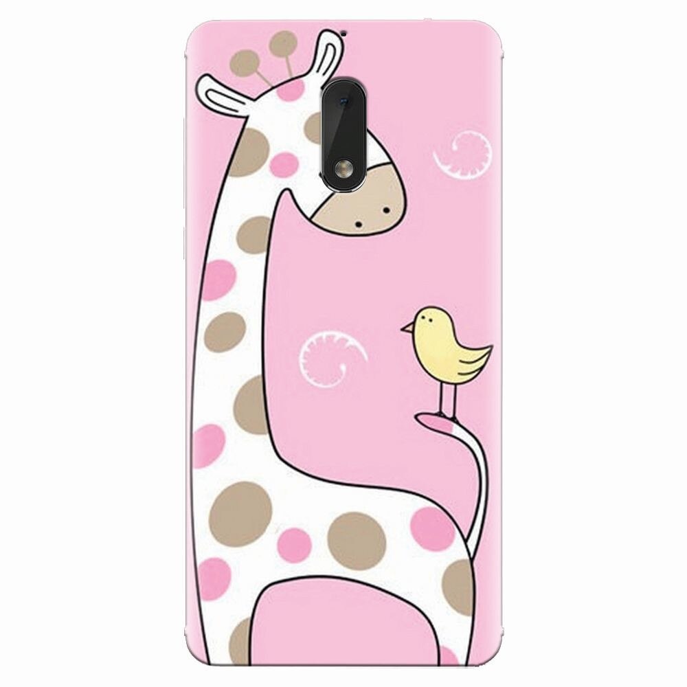 Husa silicon pentru Nokia 6, Cute Giraffe