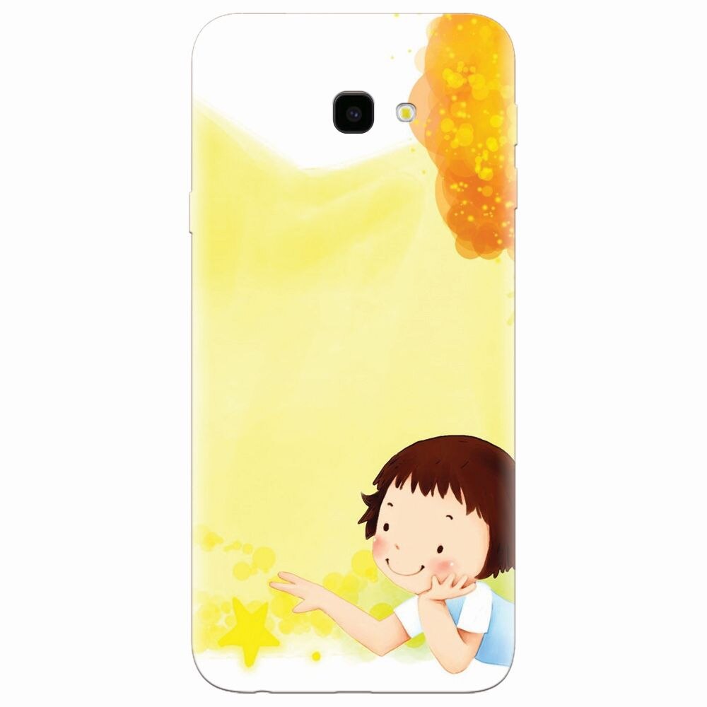 Husa silicon pentru Samsung Galaxy J4 Plus, Child Autumn Paint Hd