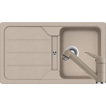 Kit chiuveta Schock Formhaus D-100 860 x 500 mm si baterie Schock Cosmo cu Dus Extractibil Sabbia Cristalite Kit chiuveta Schock Formhaus D-100 860 x 500 mm si baterie Schock Cosmo cu Dus Extractibil Sabbia Cristalite