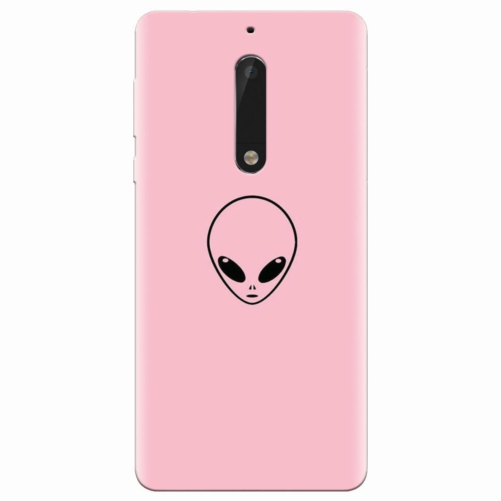 Husa silicon pentru Nokia 5, Pink Alien