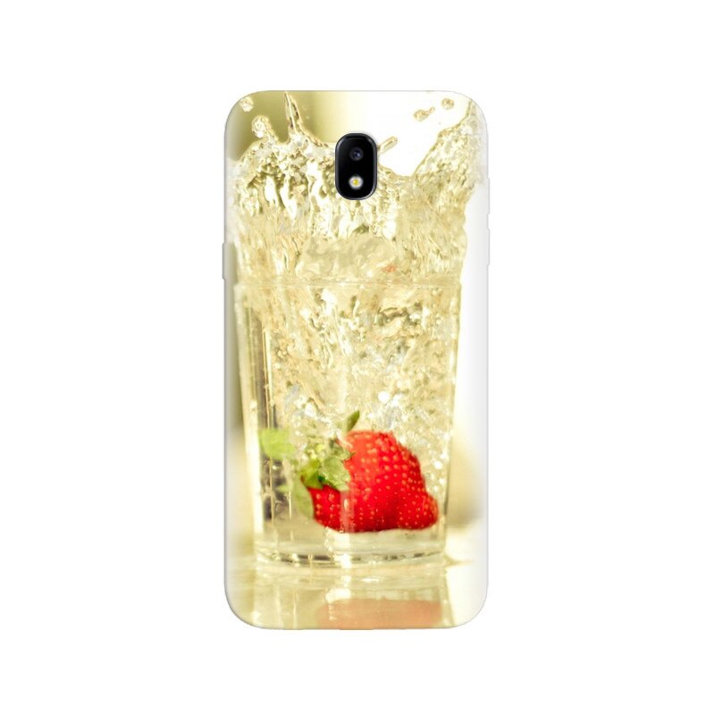Husa Samsung J5 2017 Strawberry Falling In Glass Of Water