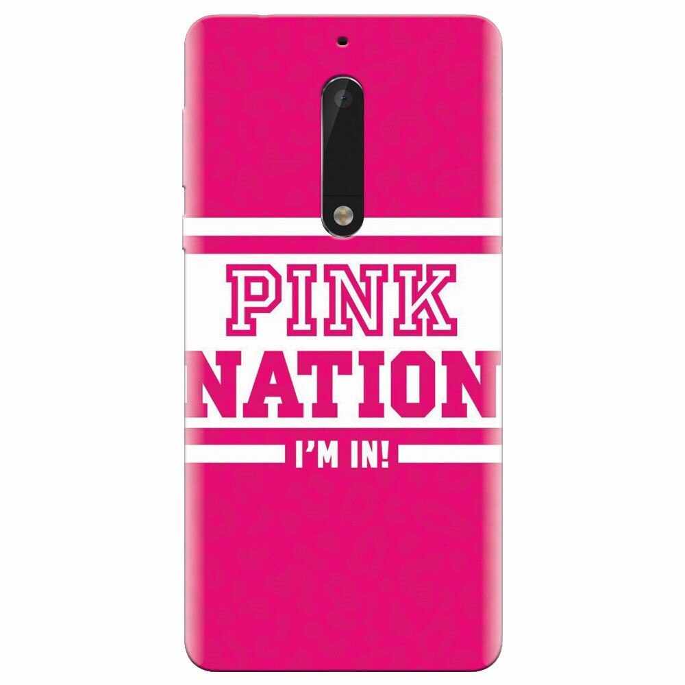 Husa silicon pentru Nokia 5, Pink Nation