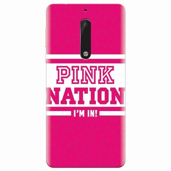 Husa silicon pentru Nokia 5, Pink Nation Husa silicon pentru Nokia 5, Pink Nation