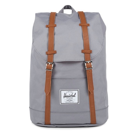 Feed on Cradle from now on Herschel, Rucsac unisex cu aplicatie logo Retreat, Gri - eMAG.ro
