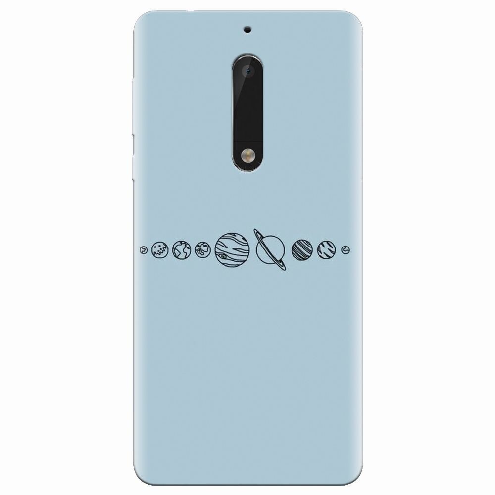 Husa silicon pentru Nokia 5, Planets