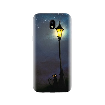 Husa Samsung J5 2017 Night Street Light Cat Art Hq Husa Samsung J5 2017 Night Street Light Cat Art Hq