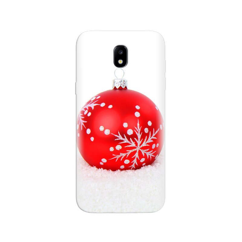 Husa Samsung J5 2017 Red Christmas Decoration Ball In Snow