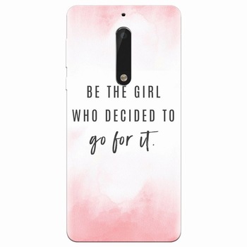 Husa silicon pentru Nokia 5, Quotes Pink Husa silicon pentru Nokia 5, Quotes Pink