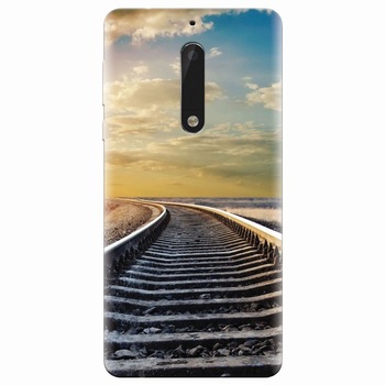 Husa silicon pentru Nokia 5, Railroad Horizon Husa silicon pentru Nokia 5, Railroad Horizon