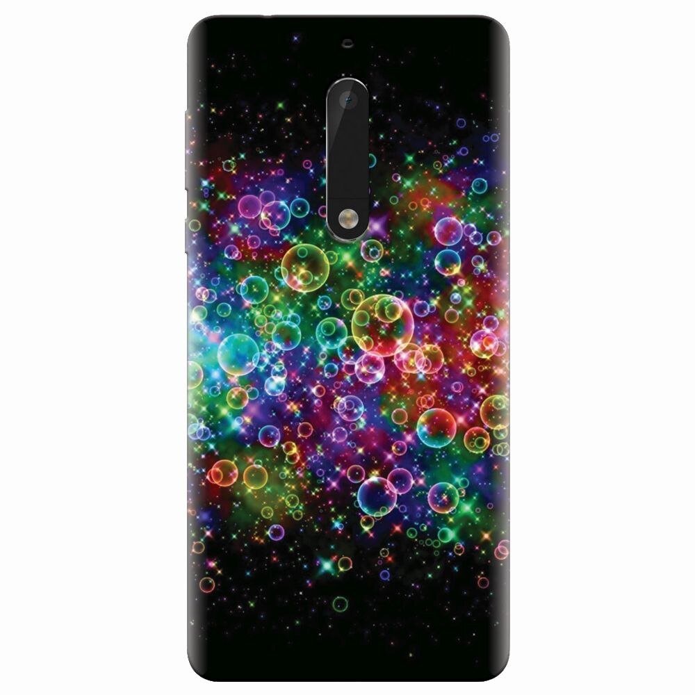 Husa silicon pentru Nokia 5, Rainbow Colored Soap Bubbles