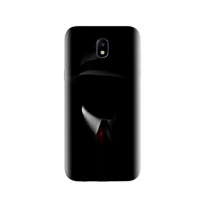 Husa Samsung J5 2017 Shadow Man Black Suit Hat Red Tie