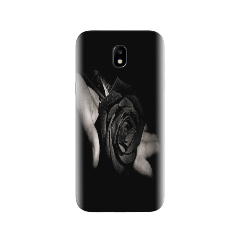 Husa Samsung J5 2017 Ultra Black Rose Flowers In Hand
