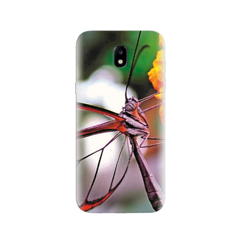 Husa Samsung J5 2017 Transparent Butterfly On Flower