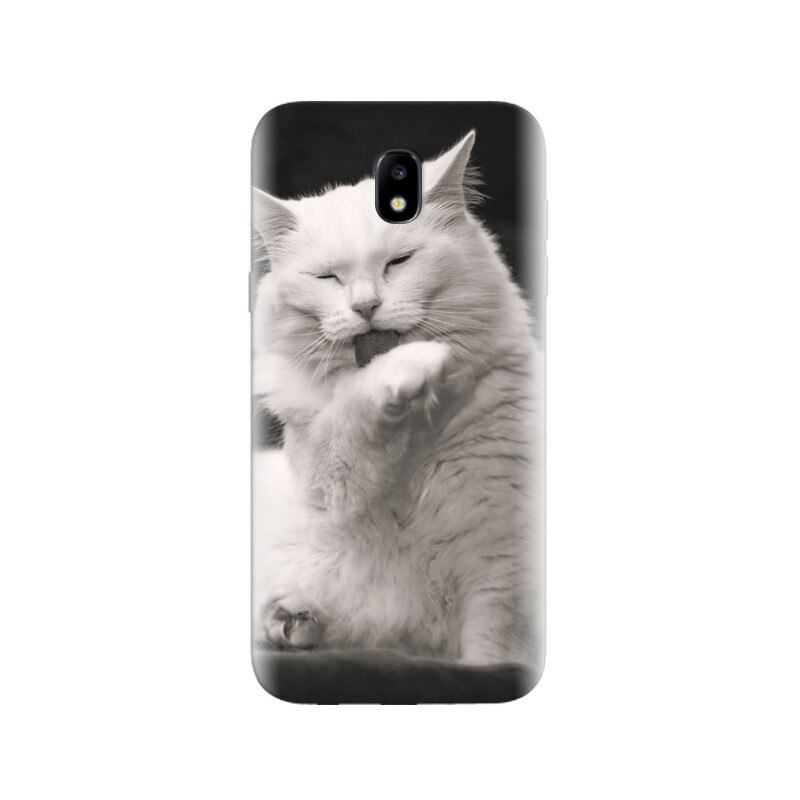 Husa Samsung J5 2017 White And Beautiful Animal Cat Good