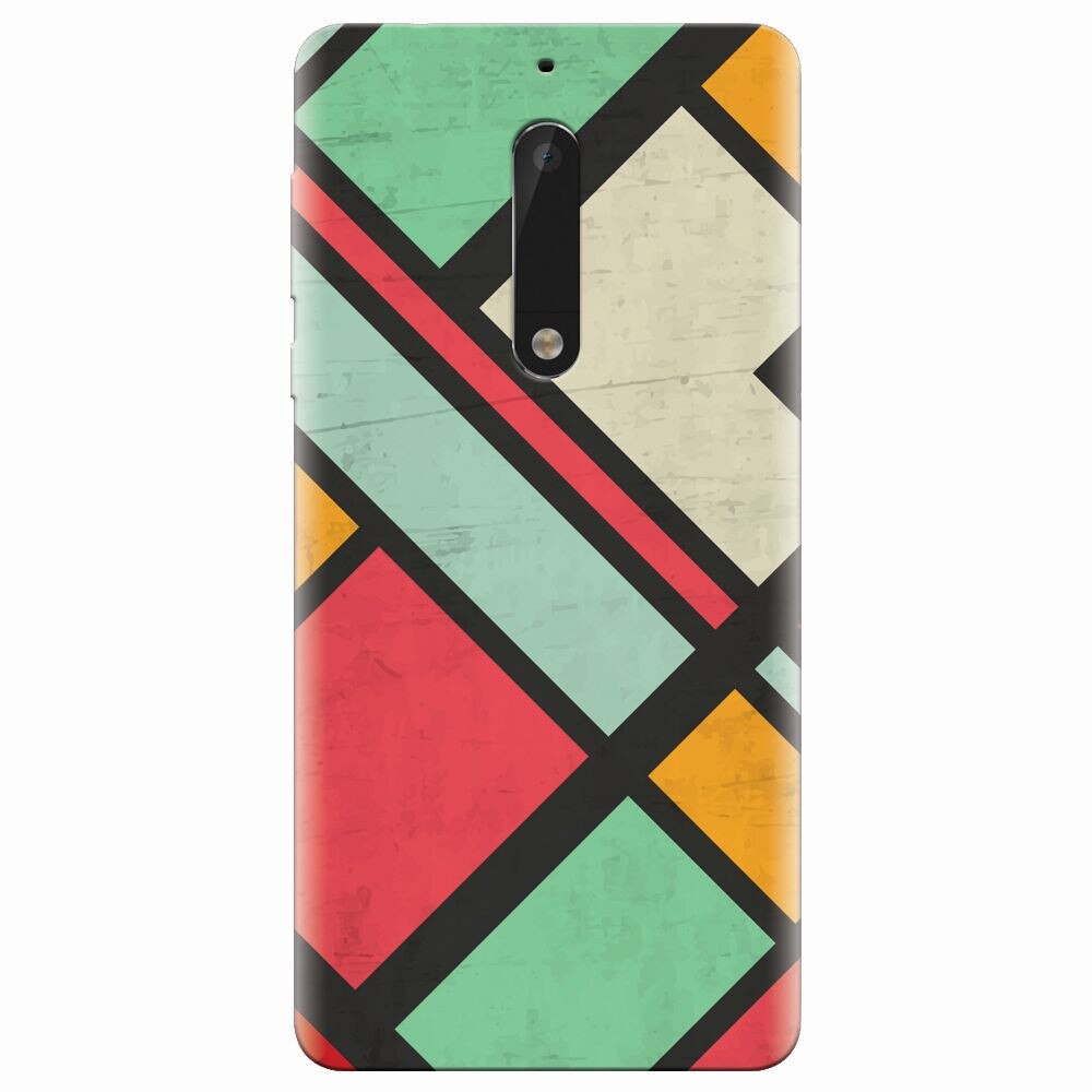 Husa silicon pentru Nokia 5, Retro Grunge