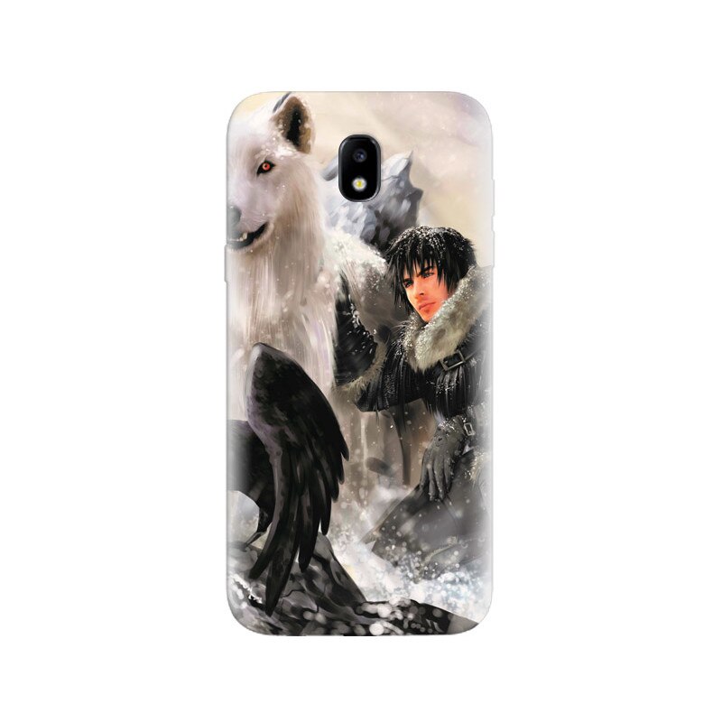 Husa Samsung J5 2017 Wolf Man Snow Fall Storm Fantasy