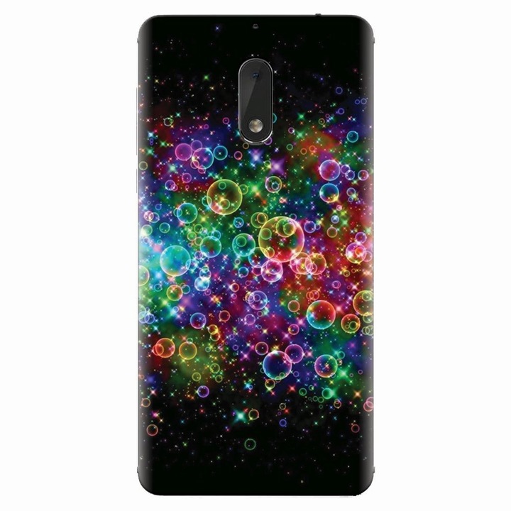 Силиконов кейс за Nokia 6, Rainbow Coloured Soap Bubbles