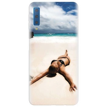 Husa silicon pentru Samsung Galaxy A7 2018, Beach Lounging Husa silicon pentru Samsung Galaxy A7 2018, Beach Lounging