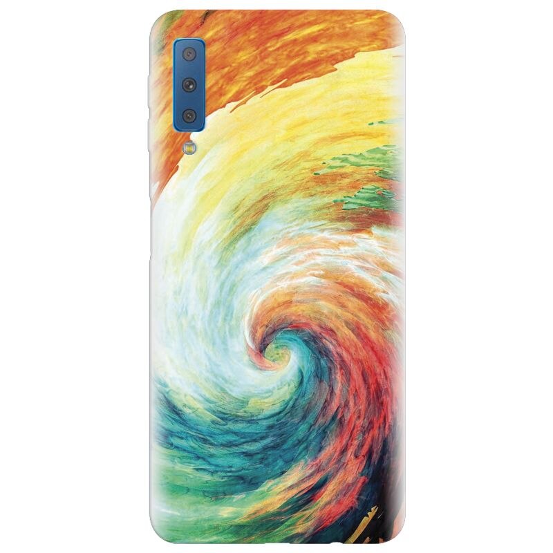 Husa silicon pentru Samsung Galaxy A7 2018, Big Wave Painting
