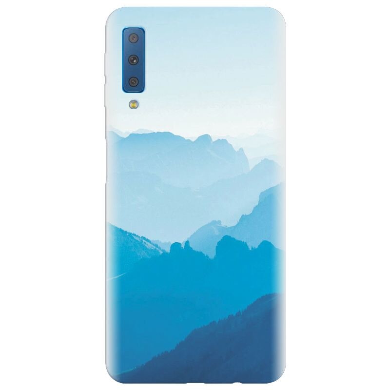 Husa silicon pentru Samsung Galaxy A7 2018, Blue Mountain Crests