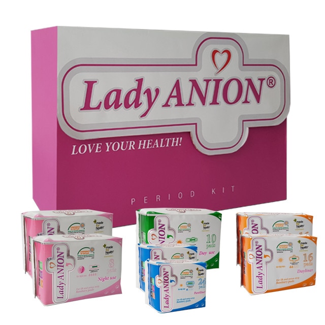 Set Absorbante Lady Anion Period Kit II, 7 pachete, 106 buc