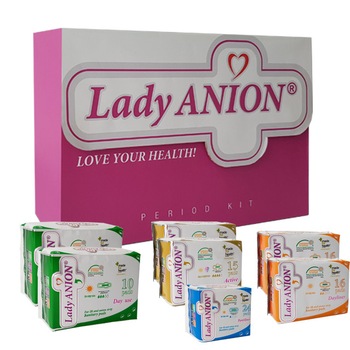 Set Absorbante Lady Anion Period Kit I, 7 pachete, 106 buc Set Absorbante Lady Anion Period Kit I, 7 pachete, 106 buc
