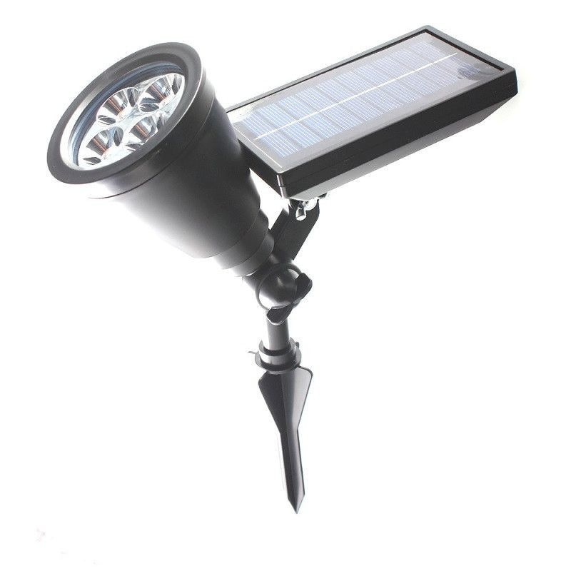 Reflector solar 4 LED, putere 2W, 200 lumeni, 2200mAh Li-Ion, IP55, Lixada