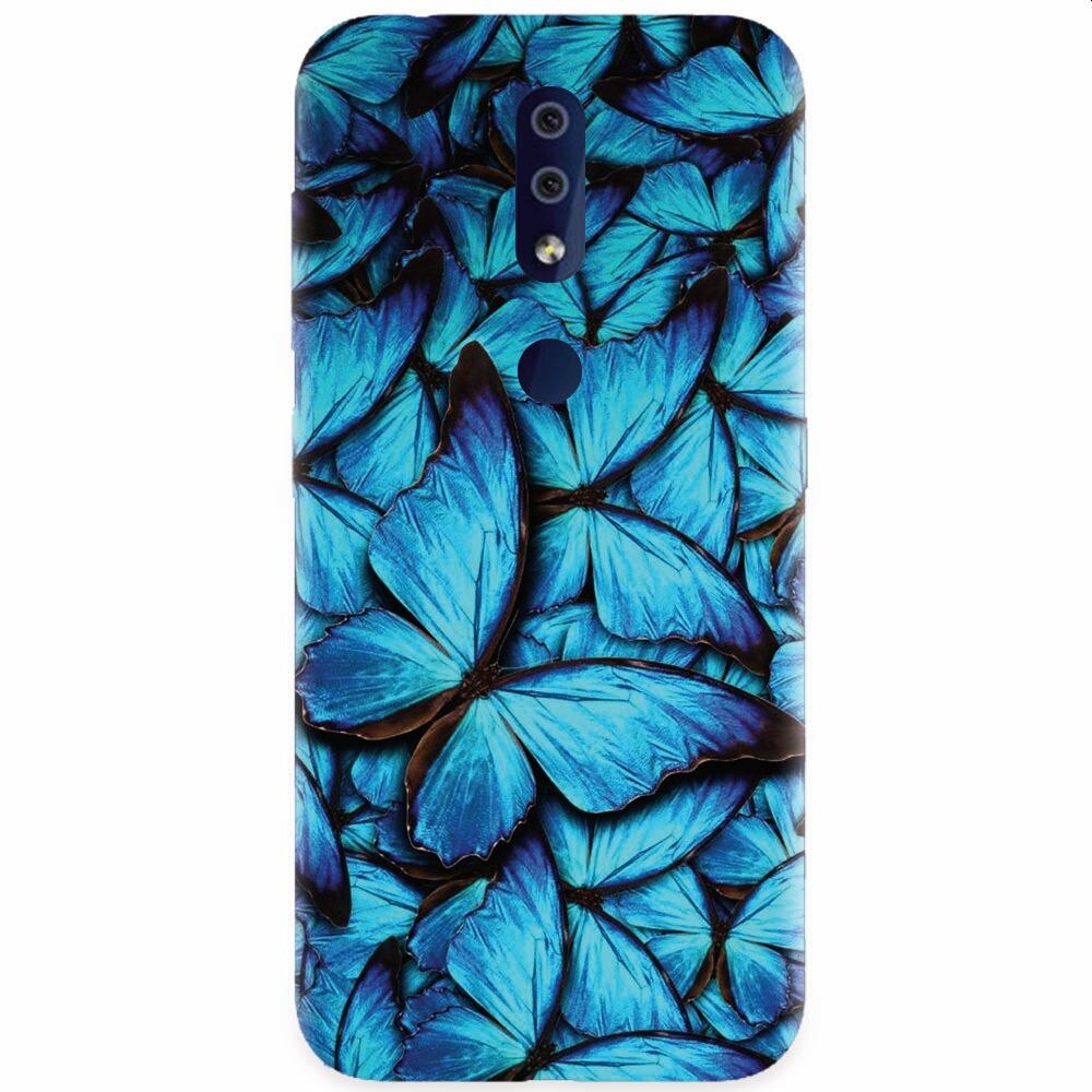 Husa silicon pentru Nokia 4.2, Blue Butterfly 101
