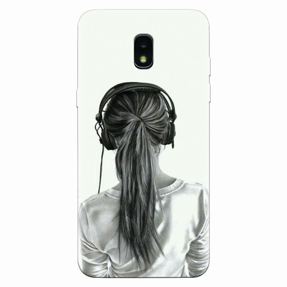 Husa silicon pentru Samsung Galaxy J3 2018, Girl With Headphone