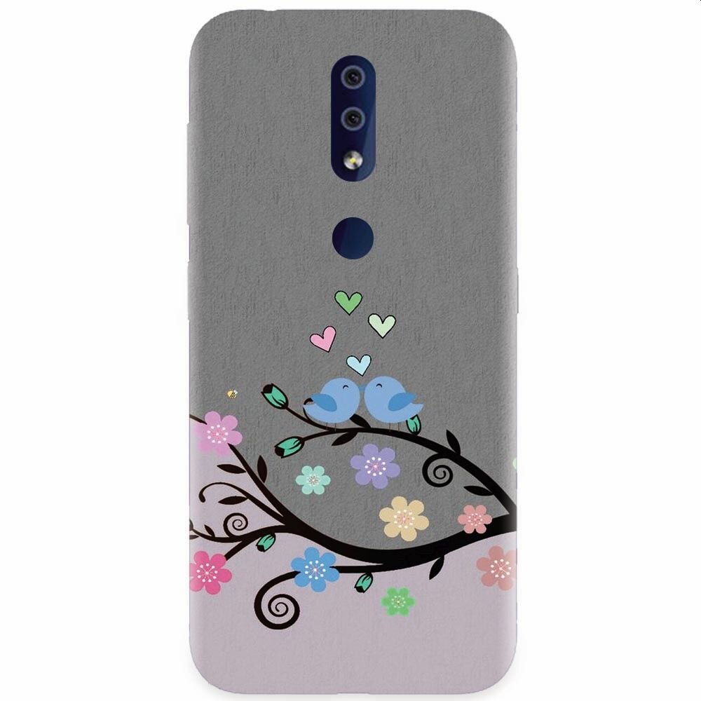 Husa silicon pentru Nokia 4.2, Bird Love