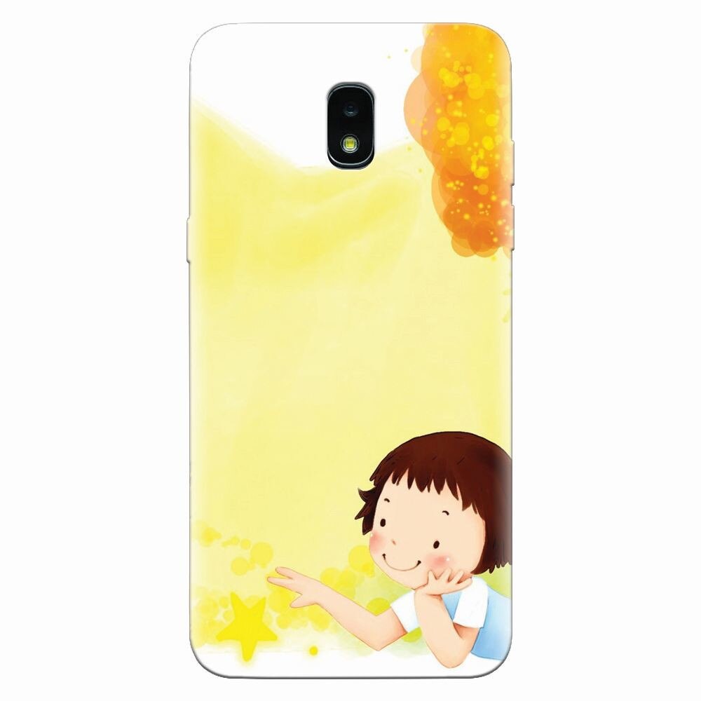 Husa silicon pentru Samsung Galaxy J3 2018, Child Autumn Paint Hd