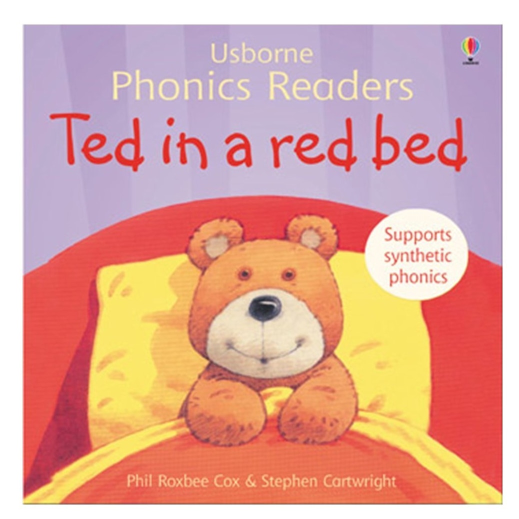 Ted in a red bed