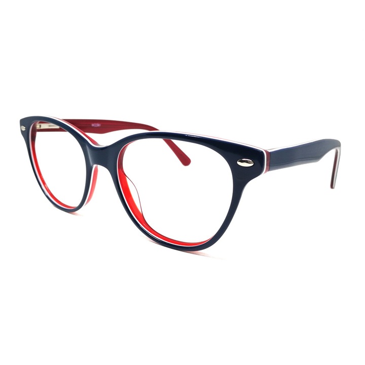 Rame ochelari, rotunzi, unisex, albastru/rosu, Wooky - Sam